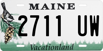 ME license plate 2711UW