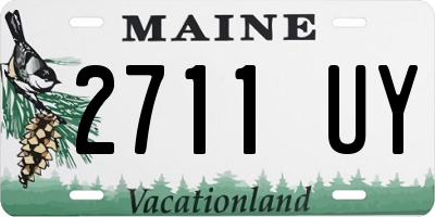 ME license plate 2711UY