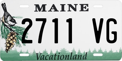 ME license plate 2711VG