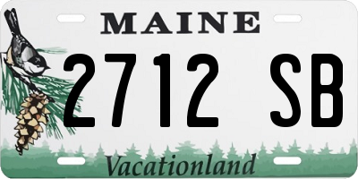 ME license plate 2712SB