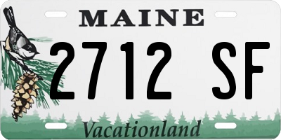 ME license plate 2712SF