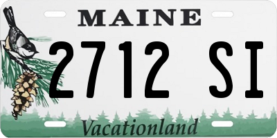 ME license plate 2712SI