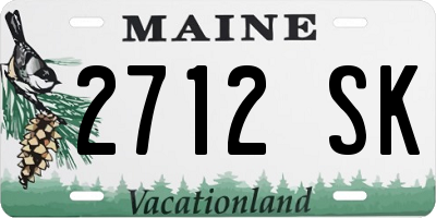 ME license plate 2712SK