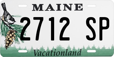 ME license plate 2712SP