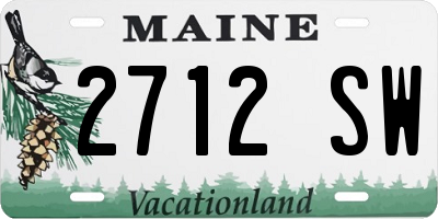 ME license plate 2712SW