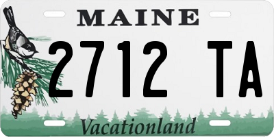 ME license plate 2712TA