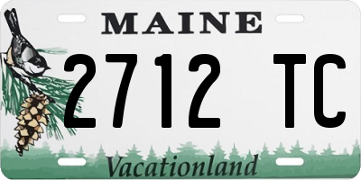 ME license plate 2712TC