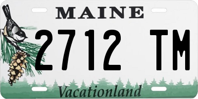 ME license plate 2712TM