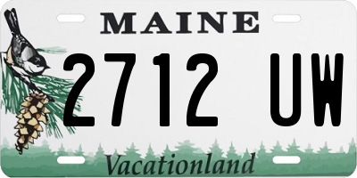 ME license plate 2712UW