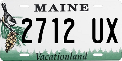 ME license plate 2712UX