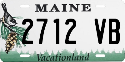 ME license plate 2712VB