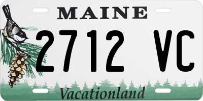 ME license plate 2712VC