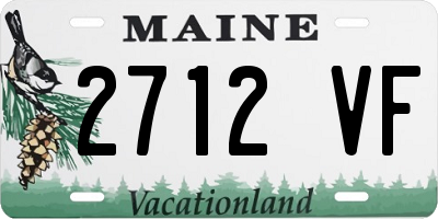 ME license plate 2712VF