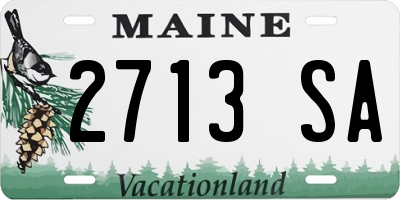 ME license plate 2713SA