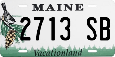 ME license plate 2713SB