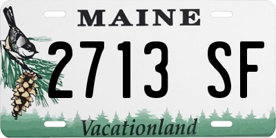 ME license plate 2713SF