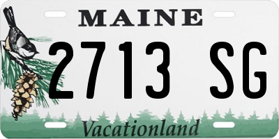 ME license plate 2713SG