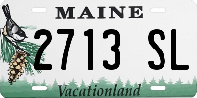 ME license plate 2713SL