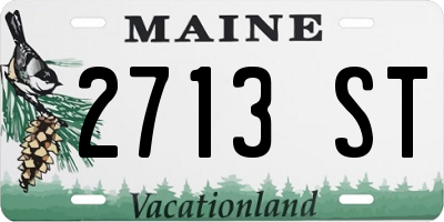 ME license plate 2713ST