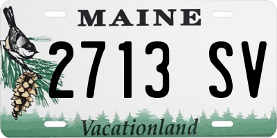 ME license plate 2713SV