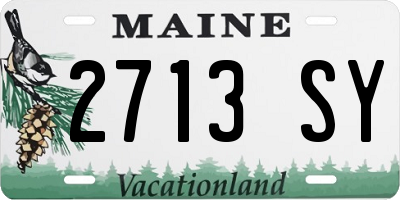 ME license plate 2713SY
