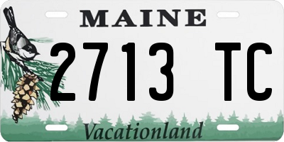 ME license plate 2713TC