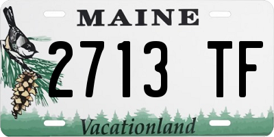 ME license plate 2713TF