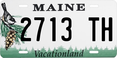ME license plate 2713TH