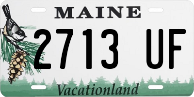 ME license plate 2713UF