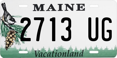 ME license plate 2713UG