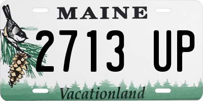 ME license plate 2713UP