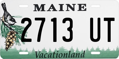 ME license plate 2713UT