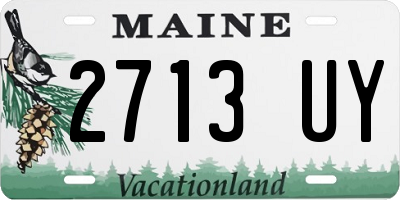 ME license plate 2713UY