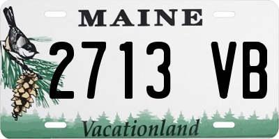 ME license plate 2713VB