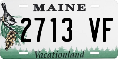 ME license plate 2713VF