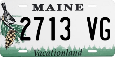 ME license plate 2713VG