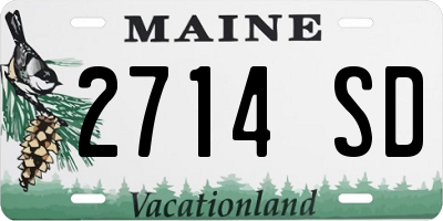 ME license plate 2714SD
