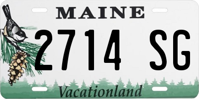 ME license plate 2714SG