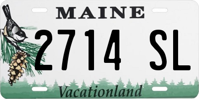 ME license plate 2714SL