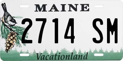 ME license plate 2714SM