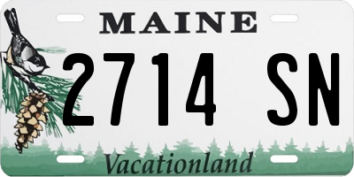 ME license plate 2714SN