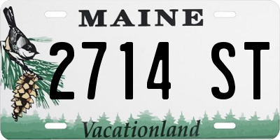 ME license plate 2714ST