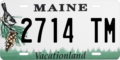 ME license plate 2714TM