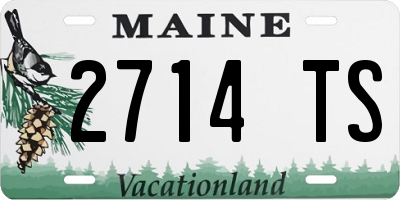 ME license plate 2714TS