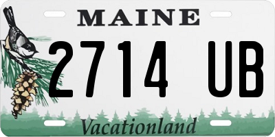 ME license plate 2714UB