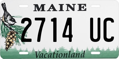 ME license plate 2714UC
