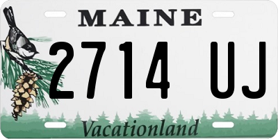 ME license plate 2714UJ