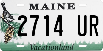 ME license plate 2714UR