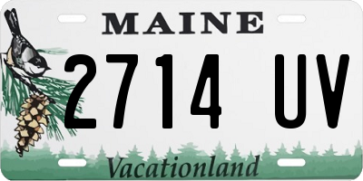 ME license plate 2714UV
