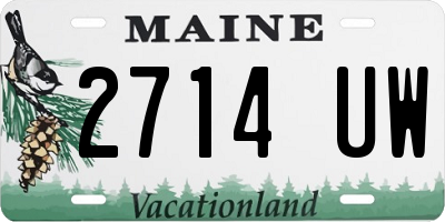 ME license plate 2714UW